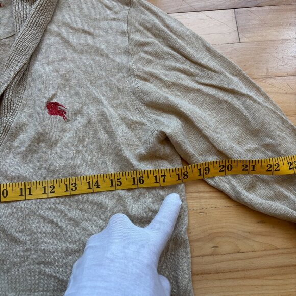 Burberry Black Label Men’s Beige Knit Cardigan - Size M - Picture 3 of 12